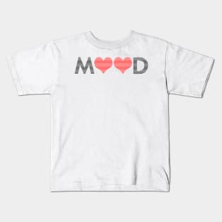 Mood - heart - love - black and red. Kids T-Shirt